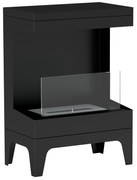 HOMCOM Lareira de Bioetanol com Depósito de 0,9L Apagador de Chamas de Aço Inoxidável Tempo de Combustão 3,3H para Interiores 15-20 m² 38x22x54 cm Preto | Aosom Portugal