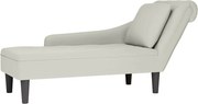 vidaXL Chaise-longue com apoio de braço direito veludo creme
