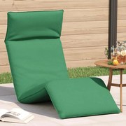 vidaXL Espreguiçadeira dobrável 175x54x8,5 cm tecido Oxford verde