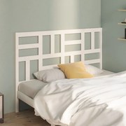 vidaXL Cabeceira de cama 141x4x104 cm pinho maciço branco