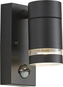 Candeeiro de Parede Exterior Moderno Preto IP44 com Sensor de Movimento - Ensam