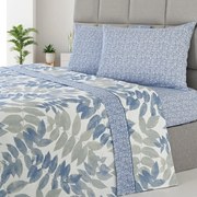 Lençóis flanela para inverno - Jogo de lençóis em flanela nacional cor azul: cama 200cm - 1 lençol superior 280 x 280 cm + 1 lençol capa ajustável 200 x 200 + 28 cm + 2 fronha almofada 50x70 cm