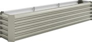Outsunny Canteiro Quadrado Canteiro Elevado Aço Galvanizado Barras de Suporte e Placas de Canto Aberto 240x40x45 cm Cinza e Prata | Aosom Portugal