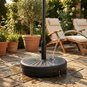 Suporte de guarda-sol insuflável resistente 50 x 36 cm (diâmetro x altura), compatível com hastes de 38/48 mm, capacidade de carga de 22 kg, para jard