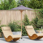 vidaXL Guarda-sol de Jardim Cinza Escuro Ø 270 x 260 cm Bambu