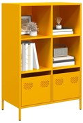vidaXL Móvel alto 68x39x103,5 cm aço amarelo mostarda