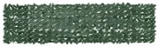 Tela de varanda com folhas verde-escuras 300x75 cm