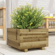 vidaXL Vaso/floreira de jardim 40x40x26,5 madeira de pinho impregnada
