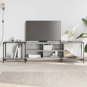 vidaXL Móvel de TV 203x37x50 cm derivados de madeira cinzento sonoma