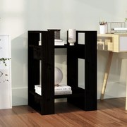 vidaXL Estante/divisória 41x35x57 cm pinho maciço preto