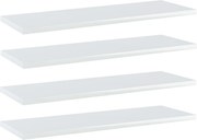 vidaXL Prateleiras para estante 4 pcs derivados de madeira branco