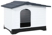 vidaXL Casota para cães cinza 90,5x68x66 cm Polipropileno