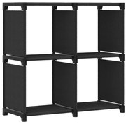 vidaXL Unidade de prateleiras 4 cubos 69x30x72,5 cm tecido preto