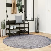 vidaXL Tapete shaggy de pelo alto PAMPLONA Ø 200 cm azul