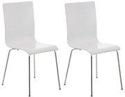 Conjunto de 2 cadeiras de cozinha e sala de jantar Pepe 43 x 87 x 47 cm Branco
