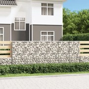vidaXL Muro gabião com tampas aço galvanizado 300x50x100 cm