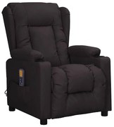 vidaXL Poltrona de massagens couro artificial preto