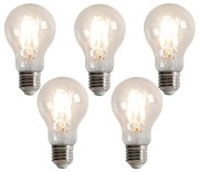 Conjunto de 5 lâmpadas LED dimerizáveis E27 3-níveis A60 5W 500lm 2700K