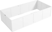 PawHut Caixa de parto para cães e filhotes, com entradas ajustáveis, para cães grandes e pequenos, 196 x 96 x 48 cm, Branco | Aosom Portugal
