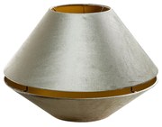 Abajur Duplo em Veludo Verde com Interior Dourado