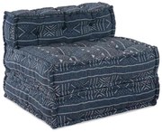 vidaXL Sofá Modular Estampa Índigo 70 x 70 x 56 cm tecido