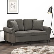 vidaXL Almofadas decorativas 2 pcs 40x40 cm veludo cinzento-escuro