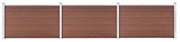 vidaXL Painel de vedação para jardim 526x106 cm WPC castanho