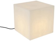Candeeiro exterior moderno branco 38 cm quadrado IP44 - Nura