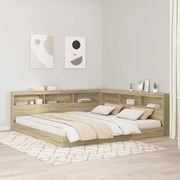 vidaXL Cama Estante Carvalho Sonoma 180 x 200 cm