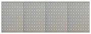 vidaXL Placas perfuradas de parede 4 pcs 40x58 cm aço