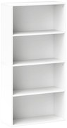 HOMCOM Estante de 4 Níveis Estante para Livros com 2 Prateleiras Ajustáveis para Sala de Estar Escritório Quarto 60x24x115,5 cm Branco | Aosom Portugal