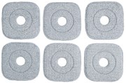 Conjunto de 6 peças de cabeças de esfregona de substituição Mopa de substituição para esfregona de microfibra Mopa de limpeza