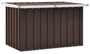 vidaXL Caixa de arrumação para jardim 109x67x65 cm castanho