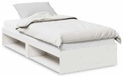 vidaXL Sofá-cama com colchão 90x190 cm madeira de pinho maciça branco