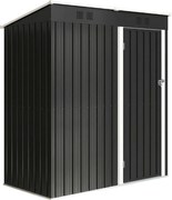 Outsunny Abrigo metálico 1,37 m² Abrigo Trancável com Ventilação e Telhado Inclinado Luvas 163x90x179 cm | Aosom Portugal