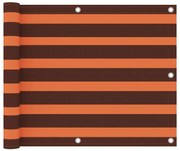 vidaXL Tela de varanda 75x400 cm tecido Oxford laranja e castanho