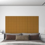 Painel de parede 12 pcs 60x15 cm veludo 1,08 m² castanho