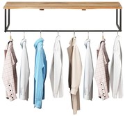 vidaXL Cabide com bordas vivas 100x35x22 cm madeira de acácia maciça