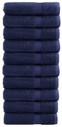vidaXL Toalhas mãos premium SOLUND 10pcs 50x100cm 600gsm azul-marinho