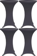 vidaXL Capa extensível para mesa 4 pcs 60 cm antracite