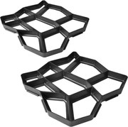 Conjunto de 2 moldes de pavimento para jardim 42 x 42 x 4 cm