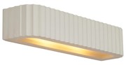 Candeeiro de Parede Escandinavo Bege Retangular 2-Luzes - Plaster Escandinavo