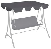 vidaXL Toldo suplente p/ baloiço de jardim 150/130x105/70 cm antracite