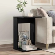 vidaXL Mesa Lateral Carvalho Preto 40 x 38 x 62,5 cm