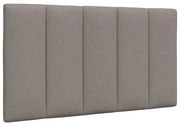vidaXL Almofadão de cabeceira 80 cm tecido cinzento-acastanhado