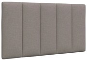 vidaXL Almofadão de cabeceira Hanko 80 cm tecido cinzento-acastanhado