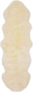 vidaXL Tapete em pele de carneiro 60x180 cm branco