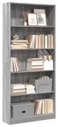 vidaXL Estante 80x24x176 cm derivados de madeira cinzento sonoma