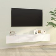 vidaXL Armários TV parede 2pcs 100x30x30 cm derivados madeira branco
