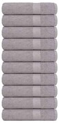 vidaXL Toalhas de banho FROGN 10 pcs 70x140 cm 360 g/m² cinzento